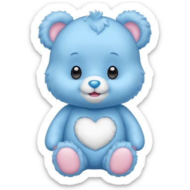 cute blue baby care bear sticker