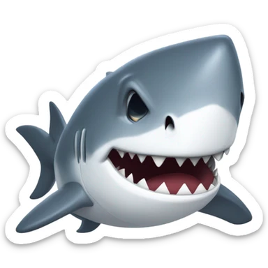 very unbelievably sad depressed shark sticker
