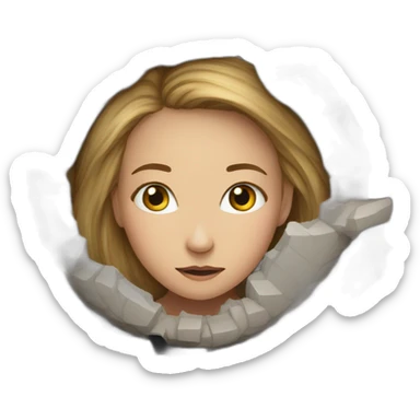 girl-disapearing-in-black-hole-in-the-ground sticker