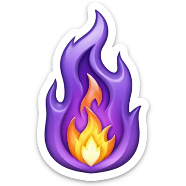 A purple fire emojis sticker