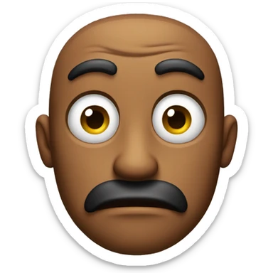 Skeptical face sticker