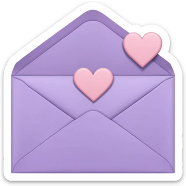 pastel emo envelope with a heart seal sticker