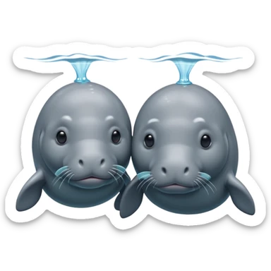couple manatee sticker