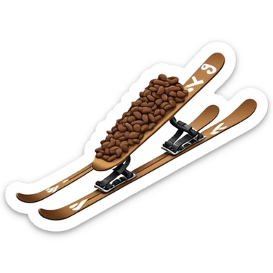Poop on skis sticker