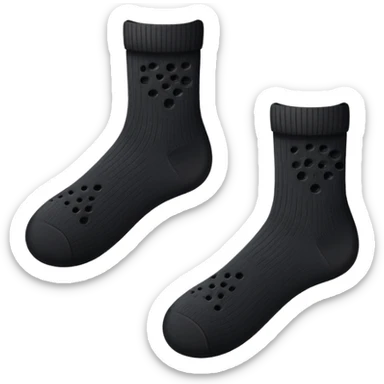 black socks with holes sticker