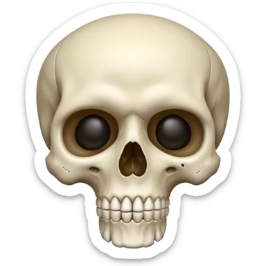 Skull shushing sticker