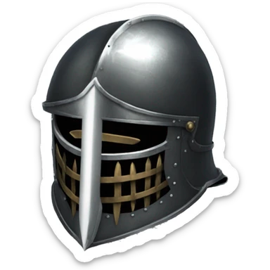 metal knight helmet with visor dark souls sticker