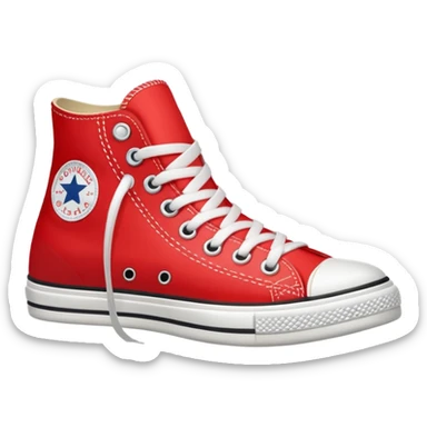 red converse shoe sticker