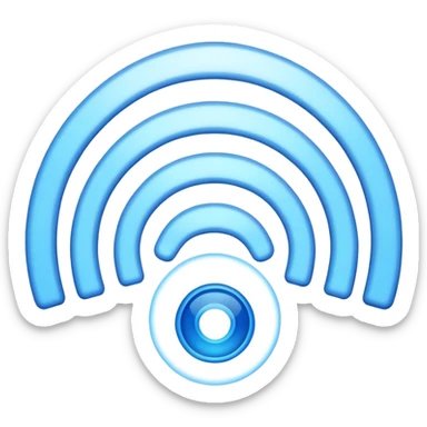 wifi symbol with signal waves sticker