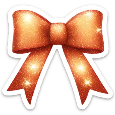 Christmas bow with sparkles sticker