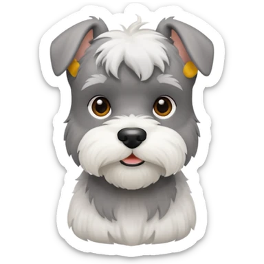 schnauzerwhite mini schnauzer sticker