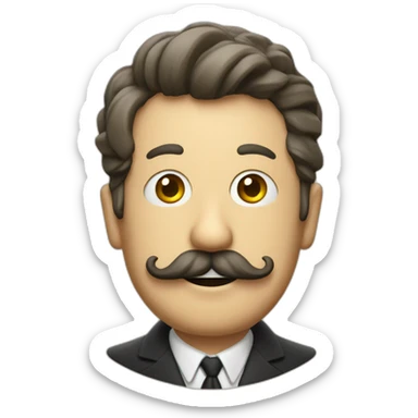 Un monsieur cornichon avec une moustache sticker
