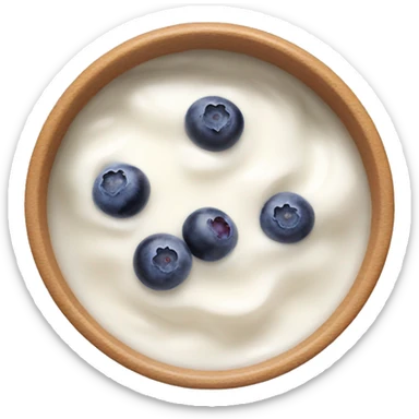 yoghurt bowl with grapes and blueberries sticker