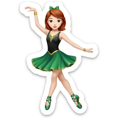 irish woman dance shoes sticker