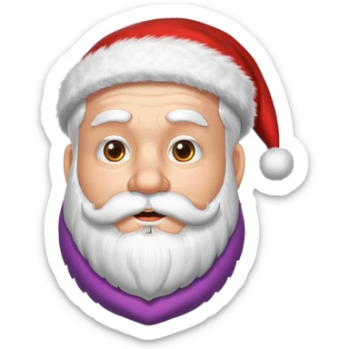 Un père noël avec une barbe multicolore sticker