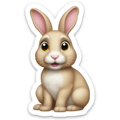 bunny in question  sticker