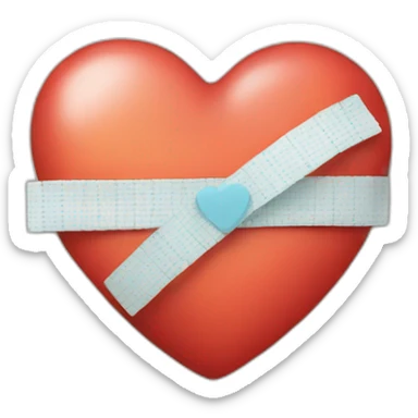 heart with a bandaid sticker