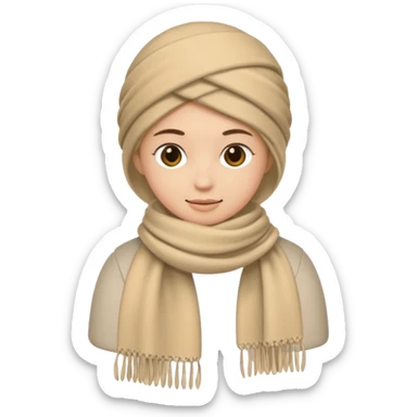 bufanda beige sticker