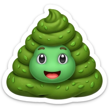 green poop sticker