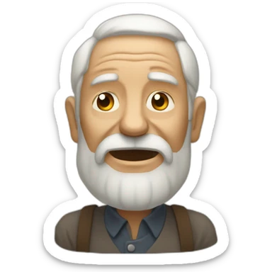 Vieille homme très moche et pauvre sticker