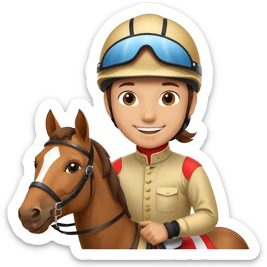 horse jockey maler face sticker
