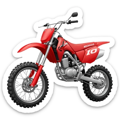 Red Honda dirt bike sticker