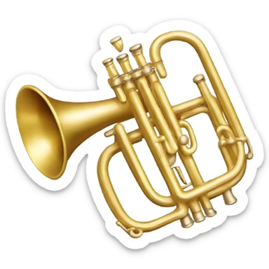 Trumpet with happy birthday  sticker