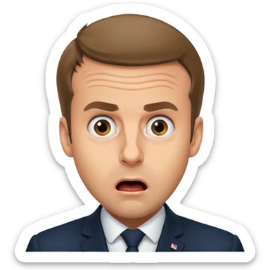 Macron choqué sticker