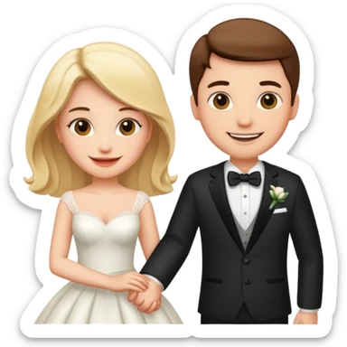 Newly married sexy couple sticker