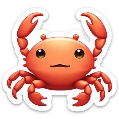 cute crab kawaii baby chubby sticker