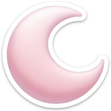 pastel pink crescent moon sticker