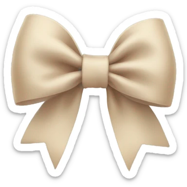 Beige bow  sticker
