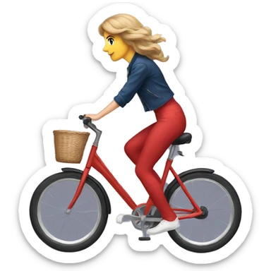Taylor Swift riding a bike sticker