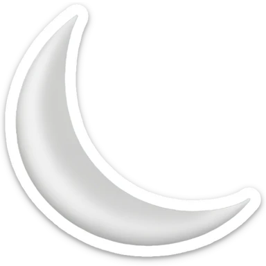 a half moon sticker