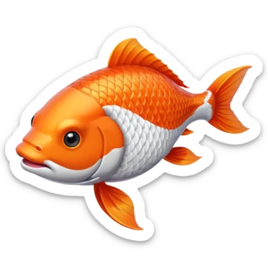 peixe koi rosa sticker
