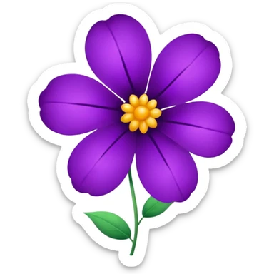 violet flower sticker