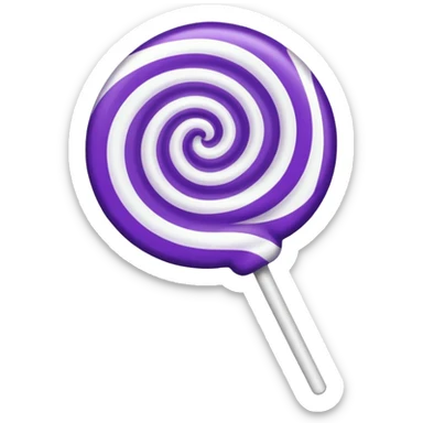 pirulito roxo e branco sticker