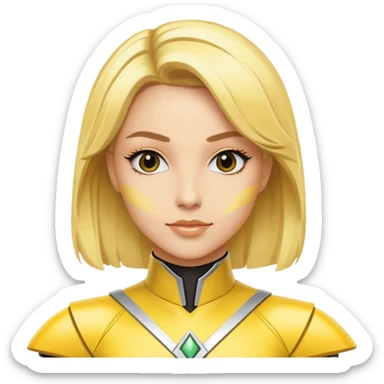 Princess yellow power ranger sticker