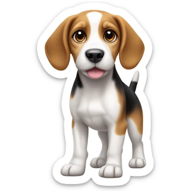 smile beagle puppy sticker