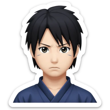 sasuke uchiha anime charther sticker