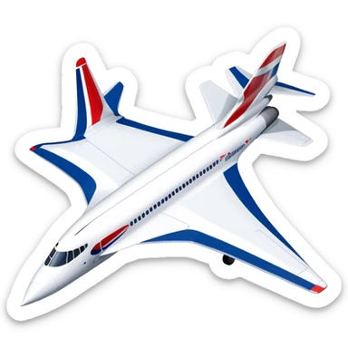Concorde - British Airways (Model Year: 2020) (Iconic colour: White with blue and red) sticker