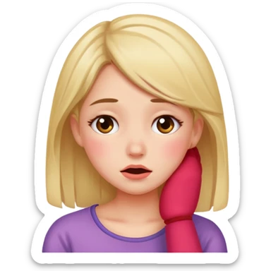 embarrassed girl sticker