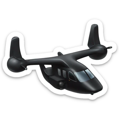 12 propeller evtol aircraft black sticker