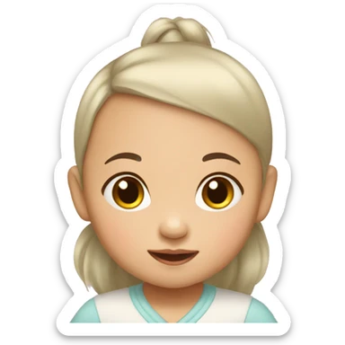 Asian baby girl sticker