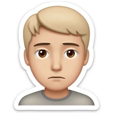 Expression of disappointment and disapproval but doesn’t want to show it sticker