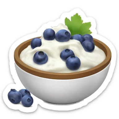 yoghurt bowl with grapes and blueberries sticker