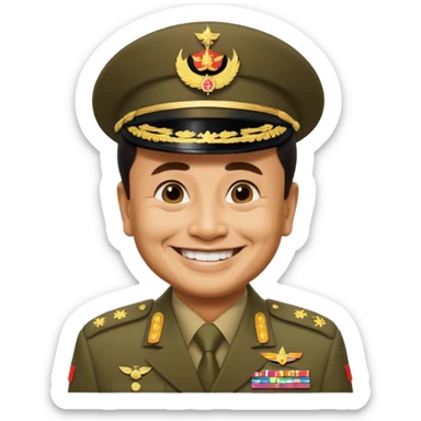Thai military former dictator Prayut as emoji sticker