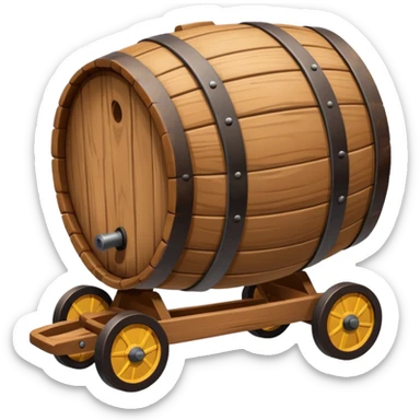 barrel rolling downhill sticker