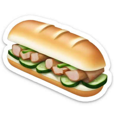 one banh mi with cucumber and pork belly sticker