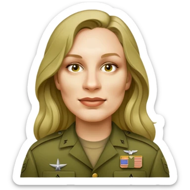 Long hair world war 2 US soldier sticker